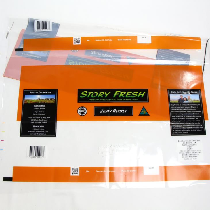 35 Ffilm BOPP Gwrth-niwl Micron a Ddefnyddir ar gyfer Pecynnu Llysiau / Salad