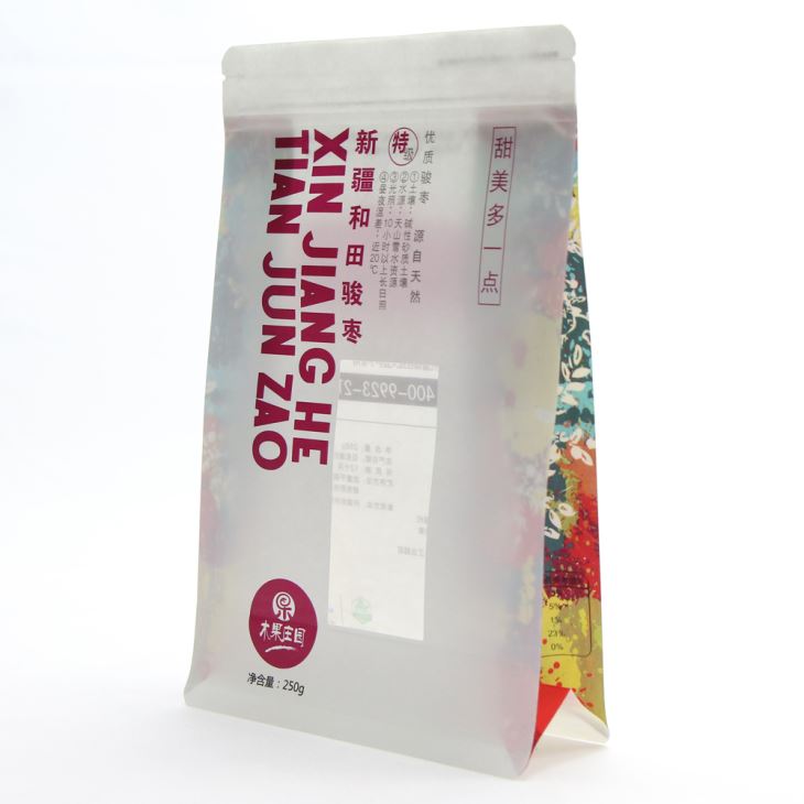 Bagiau Gwaelod Gwastad Ochr Gusset Ar gyfer Byrbrydau Cnau