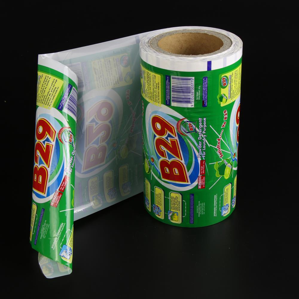Multi-color printing washing powder packaging film