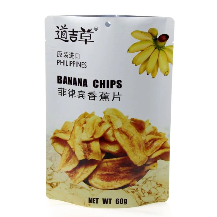 Bag Pecynnu Ffoil Alwminiwm Stand Up Ar gyfer Sglodion Banana