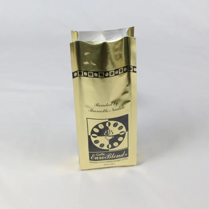 Coffi Bag ffoil alwminiwm 250g tair ochr selio argraffu personol