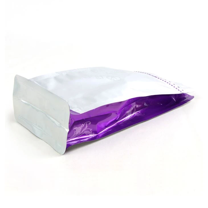 Aluminum Foil Flat Bottom Box Pouch Coffee Packaging Bags Custom