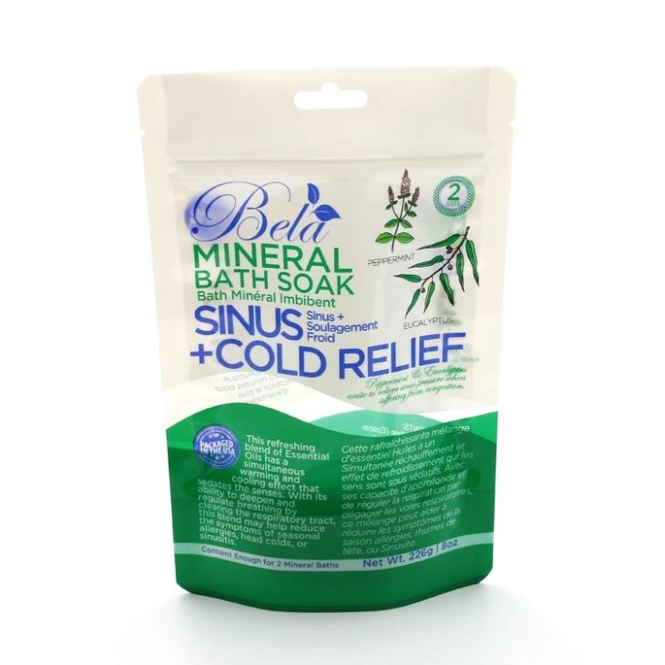 Printed Plastic Stand Up Packaging Pouches Bag With Zipper For Bath Salt