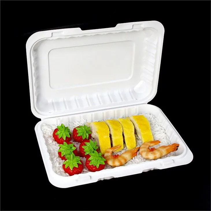 6x9inch Bwyd Eco-Gyfeillgar Ewch i'r Cynhwysydd Cinio Bwyd tafladwy Microdon Du Du Arlwyo Plastig Blwch Cinio Cynhwysydd Bwyd