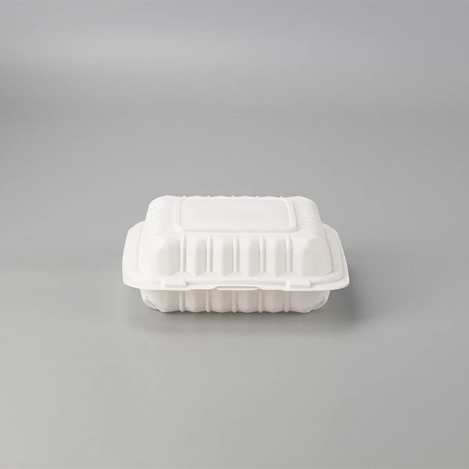 8x8inch Fried Chicken Chips Packaging Biodegradable Food Container Disposable PP Lunch Box Microwave Takeaway Hinged Box