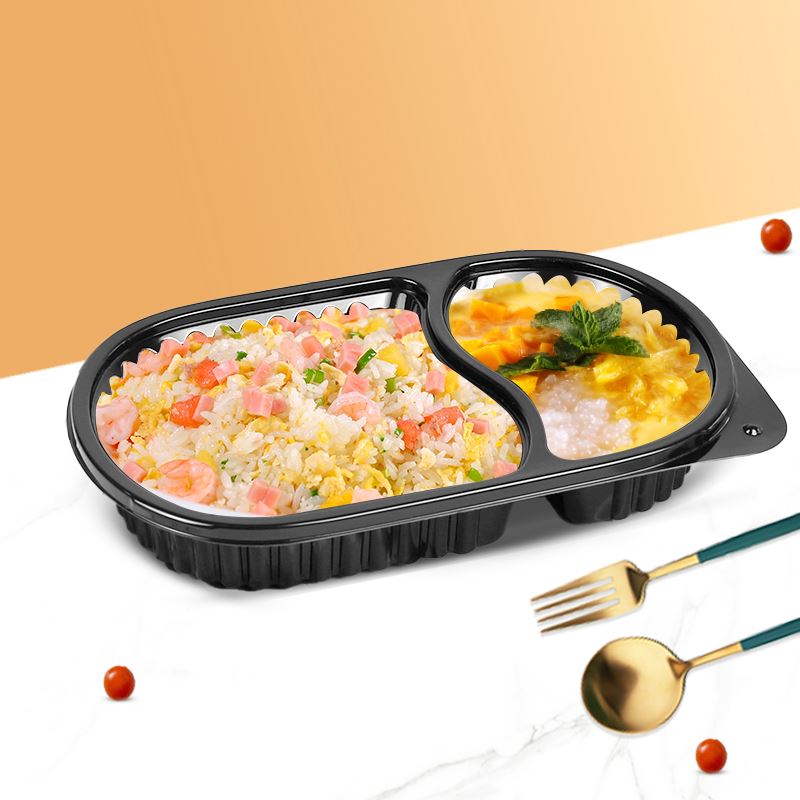 O Ansawdd Uchel Thermoform 3 Compartment Gwyn Clamshell To Go Bocsys Cynhwysw...