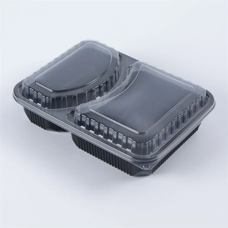 2 Compartment Blychau Bento Takeout Plastig