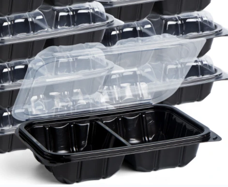 2Compartments PP To Go Cynhwysydd For Food