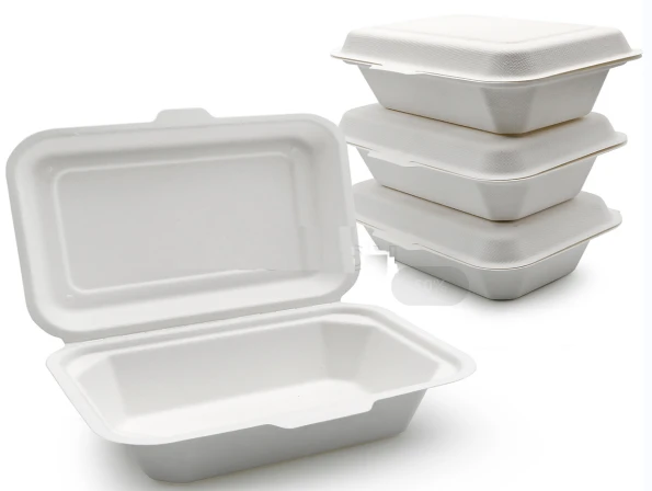 Cynhwyswyr Bagasse I Fynd Gyda Chaeadau