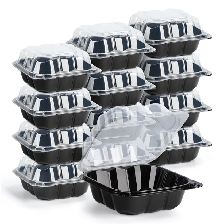 Bento tafladwy Cymryd Allan Colfach Cynhwysydd