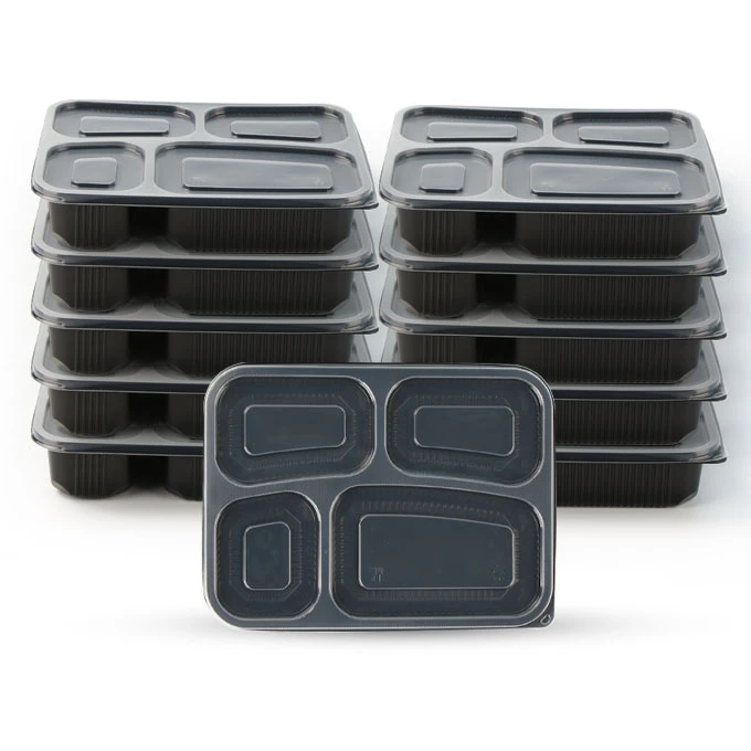 Bocs Cinio tafladwy 4 Compartment Bento Box