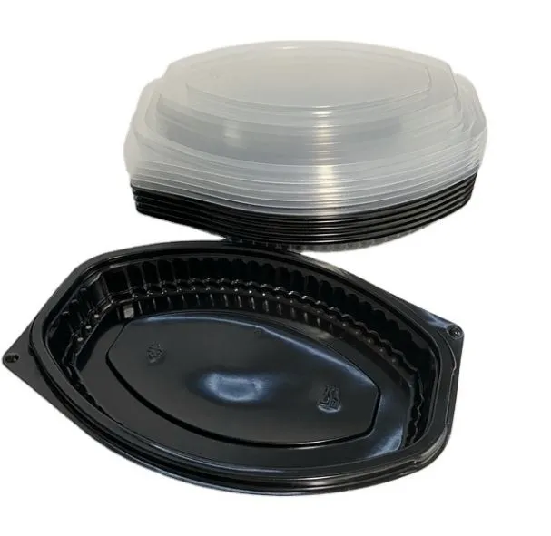 Cynhwysydd Paratoi Prydau Bwyd Compartment Sengl Hirgrwn