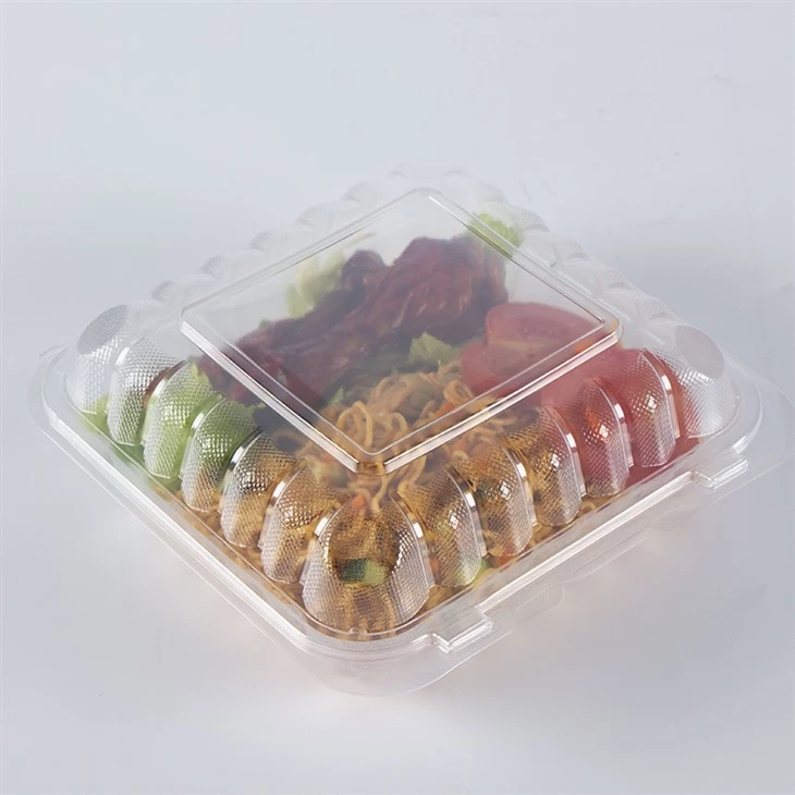 Blwch Bento Tryloyw Plastig Tecawe tafladwy