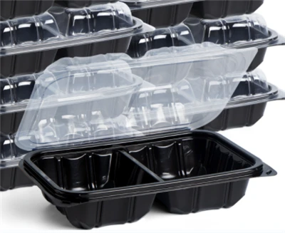2Compartments PP To Go Cynhwysydd For Food
