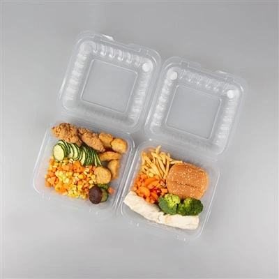 Blwch Bento tafladwy clir