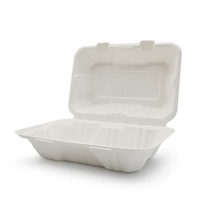 I Fynd Cynwysyddion Bagasse Hinged
