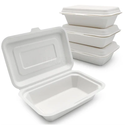 Cynwysyddion I Fynd Gyda Chaeadau Bagasse tafladwy