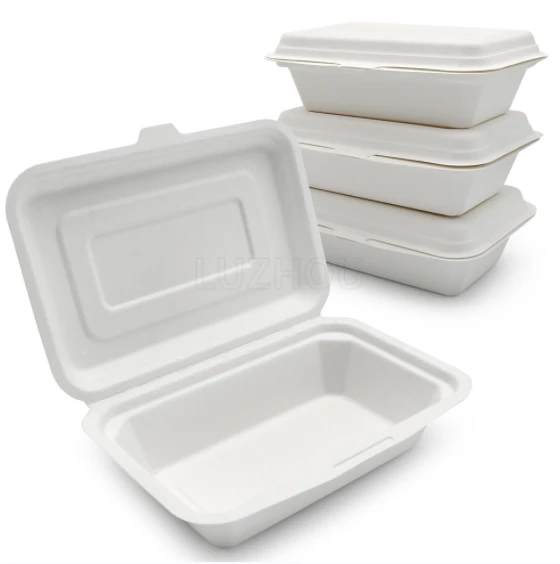 Cynwysyddion I Fynd Gyda Chaeadau Bagasse tafladwy