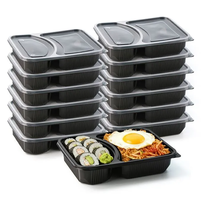 Cynhwysydd Du Paratoi Prydau