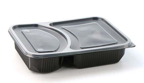 Plastic Food Prep Container With 2 Compartment